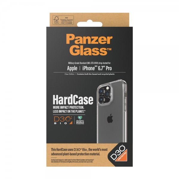 PanzerGlass iPhone 15 Pro Max Kuori HardCase D3O Läpinäkyvä