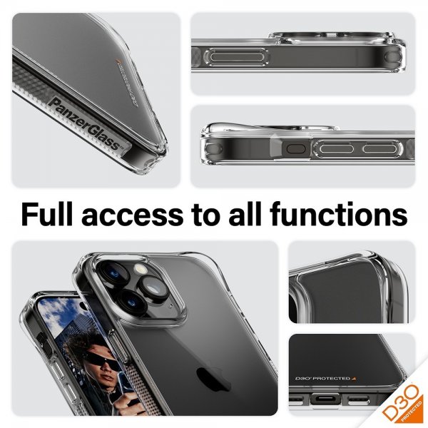 PanzerGlass iPhone 15 Pro Max Kuori HardCase D3O Läpinäkyvä