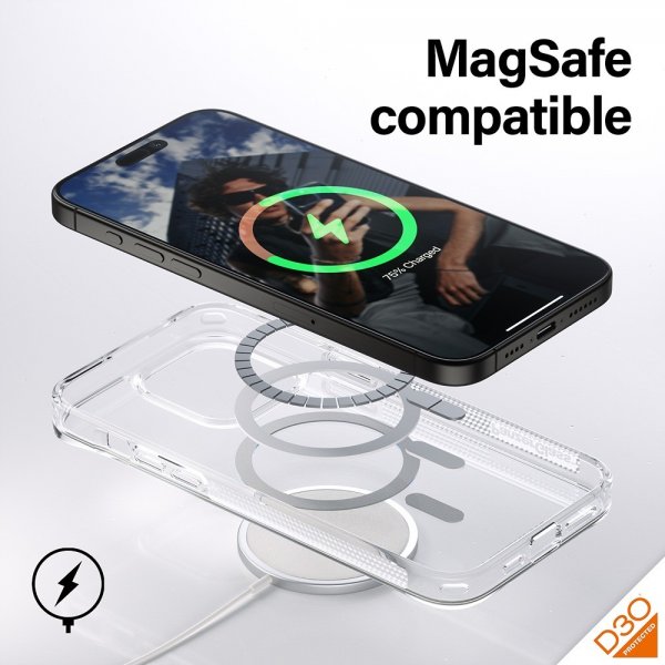 PanzerGlass iPhone 15 Pro Max Suojakuori HardCase MagSafe D3O Läpinäkyvä