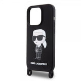 Karl Lagerfeld iPhone 15 Pro Max Suojakuori Ikonik Crossbody Musta