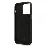 Karl Lagerfeld iPhone 15 Pro Max Kuori Ikonik Metal Pin Musta