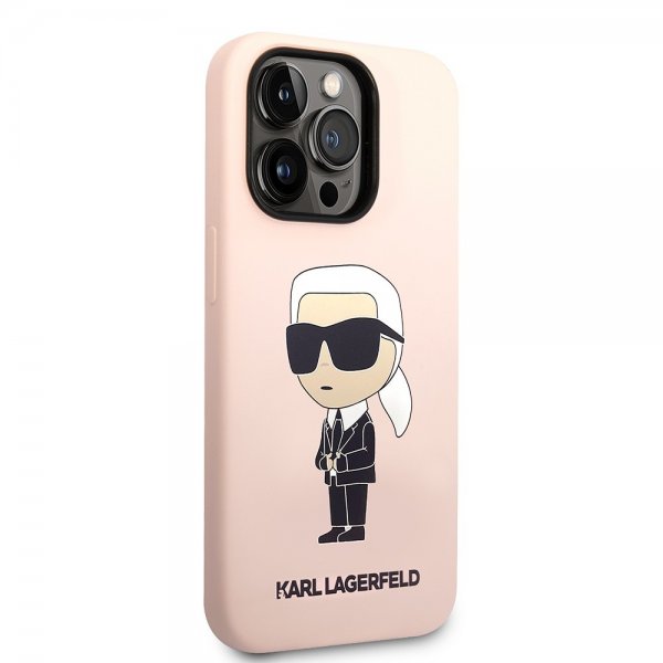 Karl Lagerfeld iPhone 15 Pro Max -kuori Ikonik NFT Pink