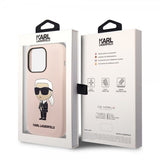 Karl Lagerfeld iPhone 15 Pro Max -kuori Ikonik NFT Pink