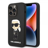 Karl Lagerfeld iPhone 15 Pro Max -kuori Ikonik NFT Musta