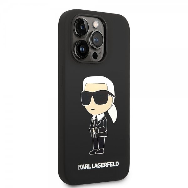 Karl Lagerfeld iPhone 15 Pro Max -kuori Ikonik NFT Musta