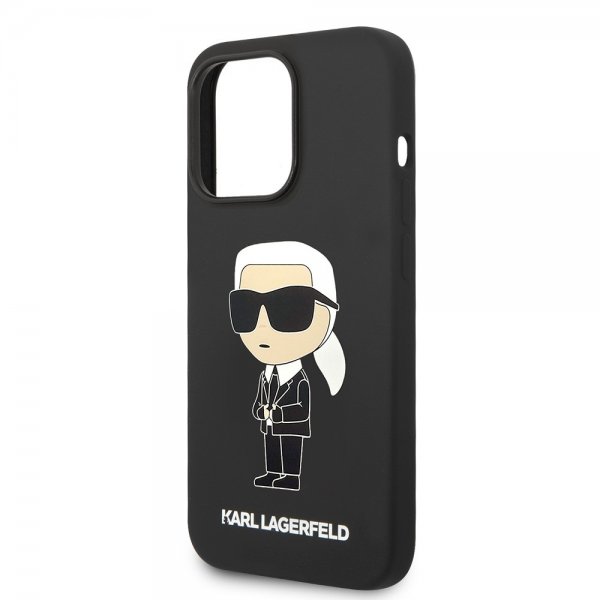 Karl Lagerfeld iPhone 15 Pro Max -kuori Ikonik NFT Musta