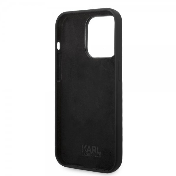 Karl Lagerfeld iPhone 15 Pro Max -kuori Ikonik NFT Musta