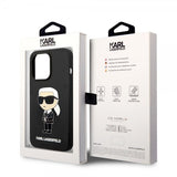Karl Lagerfeld iPhone 15 Pro Max -kuori Ikonik NFT Musta
