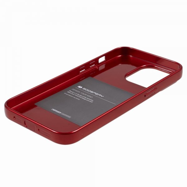 Mercury iPhone 15 Pro Max Kuori Jelly Glitter Punainen