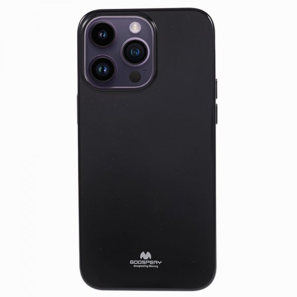 Mercury iPhone 15 Pro Max Kuori Jelly Glitter Musta