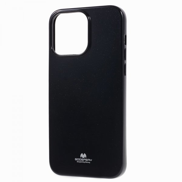 Mercury iPhone 15 Pro Max Kuori Jelly Glitter Musta