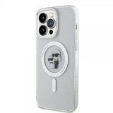 Karl Lagerfeld iPhone 15 Pro Max Kuori Karl & Choupette Glitter MagSafe Läpinäkyvä