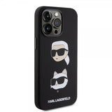 Karl Lagerfeld iPhone 15 Pro Max Kuori Karl & Choupette Musta