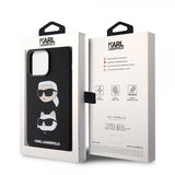 Karl Lagerfeld iPhone 15 Pro Max Kuori Karl & Choupette Musta