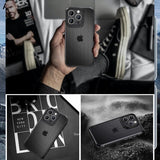 Ipaky iPhone 15 Pro Max -hiilikuitukuvioitu suojakuori, musta