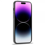Lc.Imeeke iPhone 15 Pro Max Kuori Hiilikuitutekstuuri Punainen Raita Musta