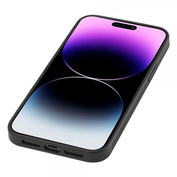Lc.Imeeke iPhone 15 Pro Max Kuori Hiilikuitutekstuuri Punainen Raita Musta
