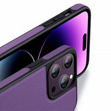 X-Level iPhone 15 Pro Max Kuori Keinonahka MagSafe Musta