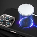 X-Level iPhone 15 Pro Kuori Nahkakuvio MagSafe Musta