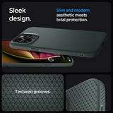 Spigen iPhone 15 Pro Max Kuori Liquid Air Abyss Green