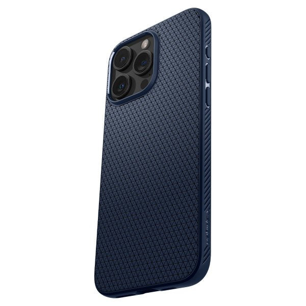 Spigen iPhone 15 Pro Max -suojakuori, Liquid Air, Navy Blue