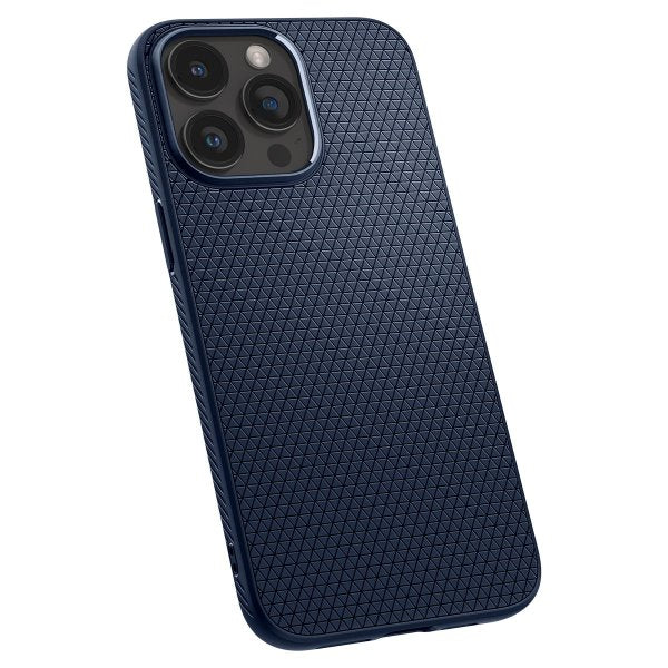 Spigen iPhone 15 Pro Max -suojakuori, Liquid Air, Navy Blue