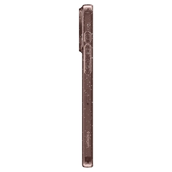 Spigen iPhone 15 Pro Max -suojakuori, Liquid Crystal Glitter Rose Quartz