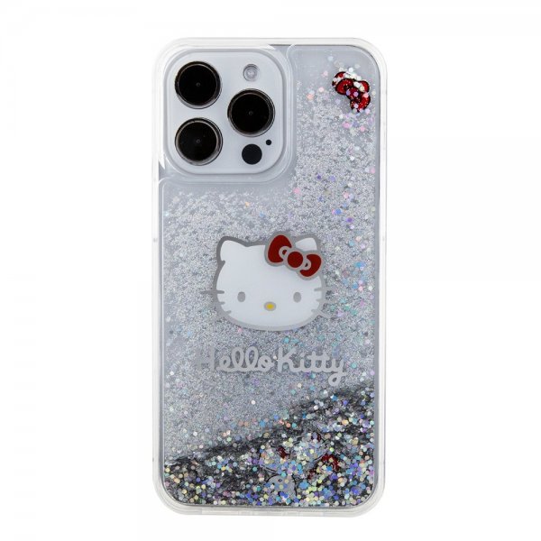 Hello Kitty iPhone 15 Pro Max Kuori Liquid Glitter Läpikuultava