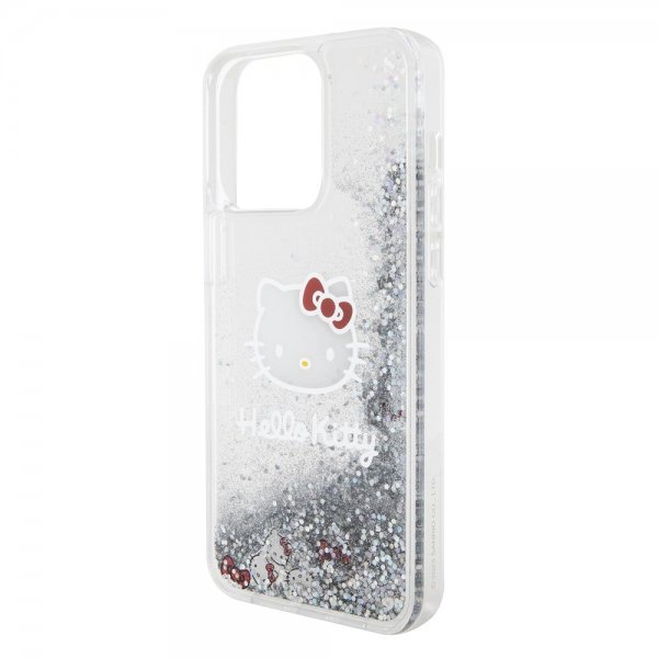 Hello Kitty iPhone 15 Pro Max Kuori Liquid Glitter Läpikuultava