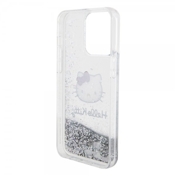 Hello Kitty iPhone 15 Pro Max Kuori Liquid Glitter Läpikuultava