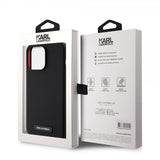 Karl Lagerfeld iPhone 15 Pro Max Kuori Liquid Silicone MagSafe Musta