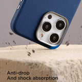 Joyroom iPhone 15 Pro Max -kuori Litchi Pattern Series MagSafe harmaa