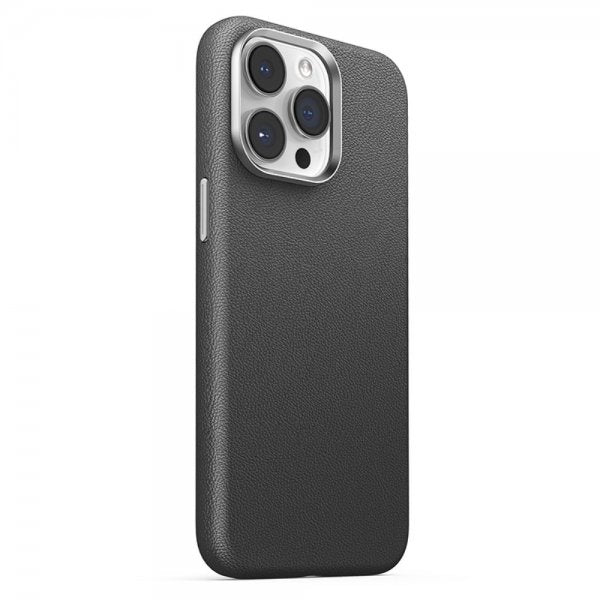 Joyroom iPhone 15 Pro Max -kuori Litchi Pattern Series MagSafe Musta