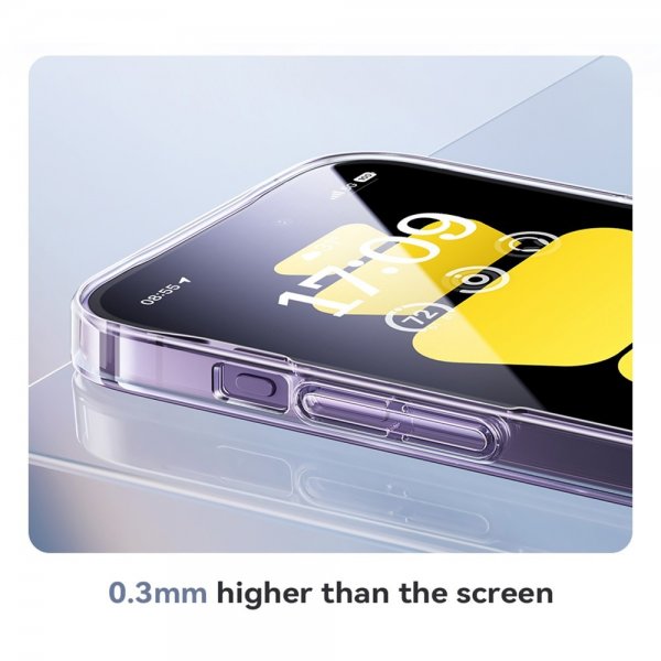 Baseus iPhone 15 Pro Max -suojakuori, Lucent Series, läpinäkyvä