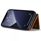 Dg.Ming iPhone 15 Pro Pro Max Kuori M2-sarjan Irrotettava Korttipidike Ruskea