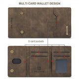 Dg.Ming iPhone 15 Pro Max Kuori M2-sarjan Irrotettava Korttipidike Kahvi