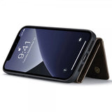 Dg.Ming iPhone 15 Pro Max Kuori M2-sarjan Irrotettava Korttipidike Kahvi