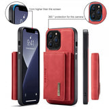 Dg.Ming iPhone 15 Pro Max Kuoret M2-sarjan Irrotettava Korttipidike Punainen