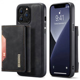 Dg.Ming iPhone 15 Pro Max -suojakuori, M2 Series, irrotettava korttipidike, musta
