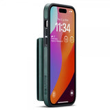 Dg.Ming iPhone 15 Pro Max -suojakuori, M5 Series, irrotettava korttipidike, vihreä