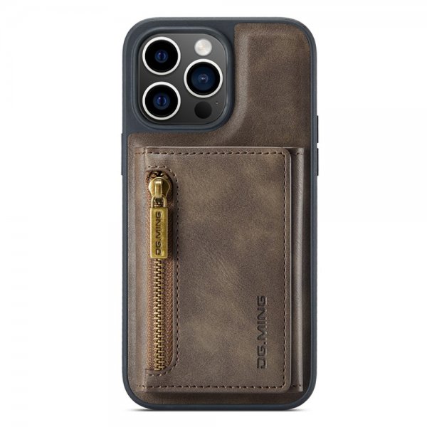 Dg.Ming iPhone 15 Pro Max Kuori M5-sarja Irrotettava Korttipidike Kahvi
