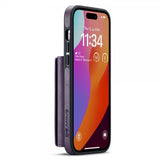 Dg.Ming iPhone 15 Pro Max -kuori, M5-sarja, irrotettava korttipidike, violetti