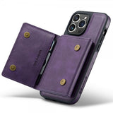 Dg.Ming iPhone 15 Pro Max -kuori, M5-sarja, irrotettava korttipidike, violetti