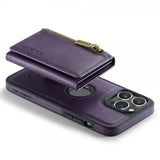 Dg.Ming iPhone 15 Pro Max -kuori, M5-sarja, irrotettava korttipidike, violetti