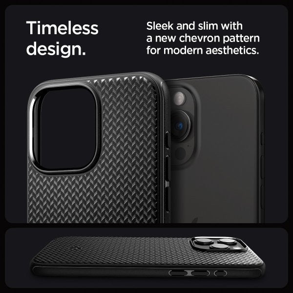 Spigen iPhone 15 Pro Max Kuori Mag Armor MagFit Matta Musta