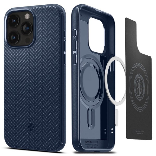 Spigen iPhone 15 Pro Max Kuori Mag Armor MagFit Navy Blue