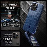 Spigen iPhone 15 Pro Max Kuori Mag Armor MagFit Navy Blue