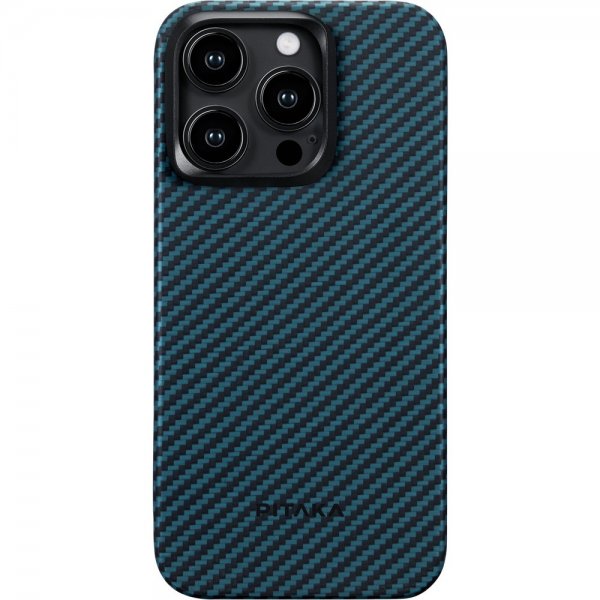 Pitaka iPhone 15 Pro Max Kuori MagEZ Case 4 Musta/Sininen Twill