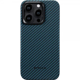 Pitaka iPhone 15 Pro Max Kuori MagEZ Case 4 Musta/Sininen Twill