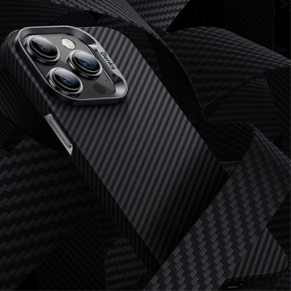 Benks iPhone 15 Pro Max Kuori MagSafe Kevlar Musta